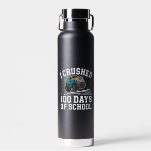 100 Days of School Monster Truck 100th Day School Water Bottle