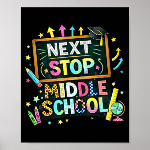 100 days of school next stop middle school boys poster