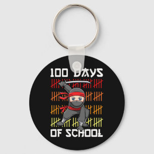 100 Days Of School Ninja For Kids Boys Martial Art Key Ring