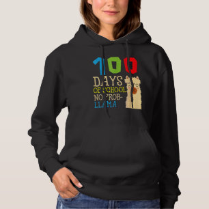 100 Days Of School No Prob Llama Cute Alpaca Stude Hoodie