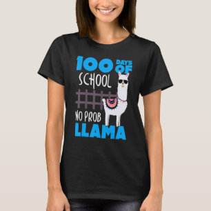100 Days of School No Prob Llama Cute Student & Te T-Shirt