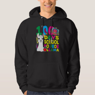 100 Days Of School No Prob-llama Llama Teacher And Hoodie