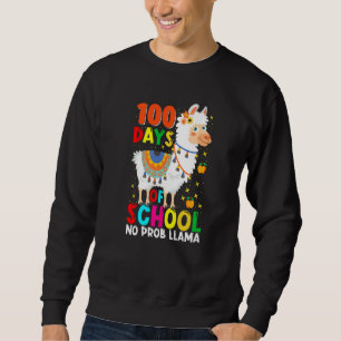 100 Days Of School No Prob-llama Llama Teacher And Sweatshirt