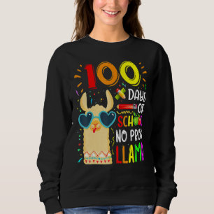 100 Days Of School No Prob Llama Lover Teacher Kid Sweatshirt
