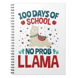 100 Days of School No Prob Llama Notebook