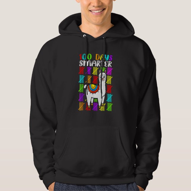 100 Days Of School No Problem Llama Kids 100th Day Hoodie (Front)