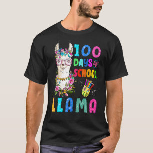 100 Days Of School No Probllama 100th Day Llama Gi T-Shirt