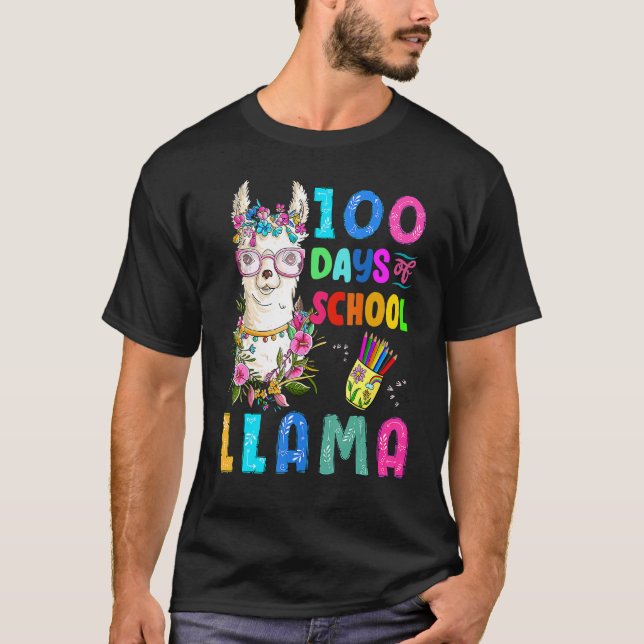 100 Days Of School No Probllama 100th Day Llama Gi T-Shirt (Front)