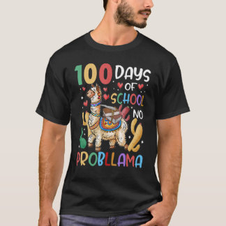 100 Days Of School No Probllama Llama 100th Day Te T-Shirt