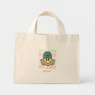 100 days of school, one hundred days of class mini tote bag