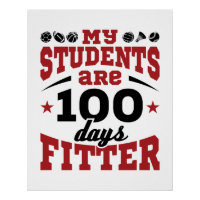 100 Days of School PE Teacher 100 Days Fitter