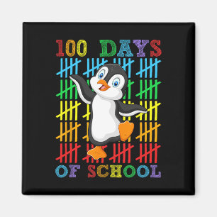 100 Days Of School Penguin Lover Boys Girls 100th  Magnet