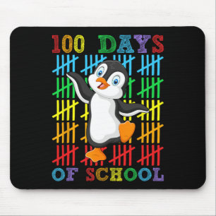 100 Days Of School Penguin Lover Boys Girls 100th Mouse Pad