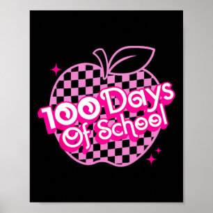 100 Days Of School Pink 100th Day Of School For Gi Poster