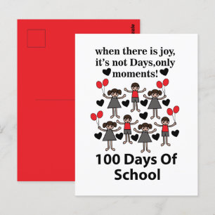 100 Days Of School Postcard