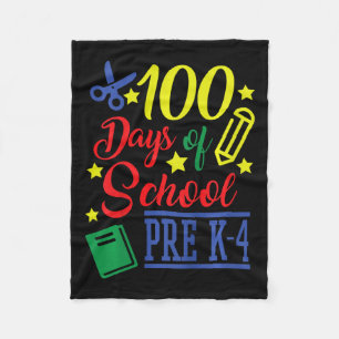 100 Days Of School Pre-k 4 Fleece Blanket