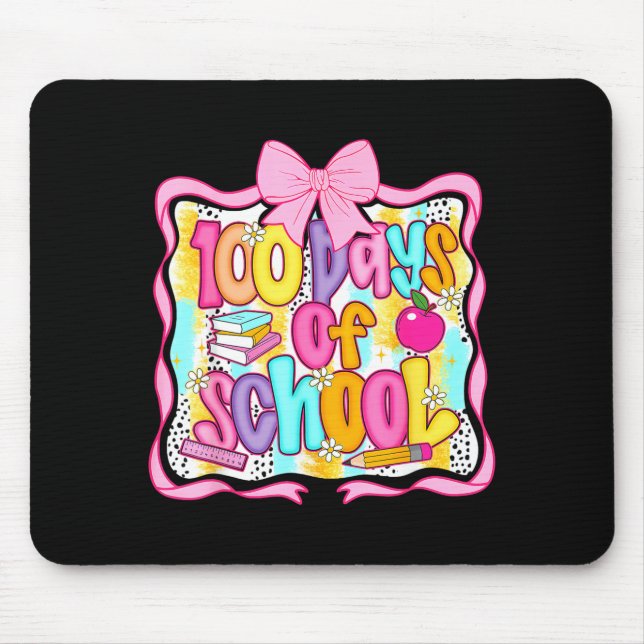 100 Days Of School Preppy 100th Day Of School Teac Mouse Pad (Front)