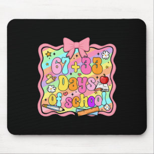 100 Days Of School Preppy 100th Day Of School Teac Mouse Pad