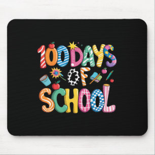 100 Days Of School Preppy Coquette Bow 100 Day Sma Mouse Pad