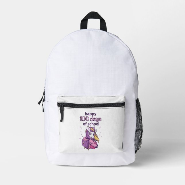 100 days of school printed backpack (Front)
