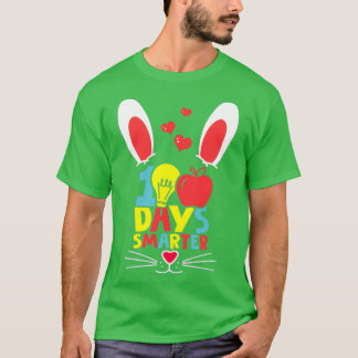 100 Days Of School Rabbit 100 Days Smarter Bunnie  T-Shirt