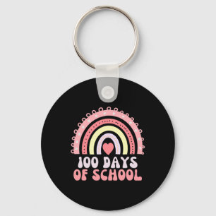 100 Days Of School Rainbow 100th Day Of School 100 Key Ring