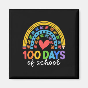 100 Days Of School Rainbow Celebration Design  Magnet