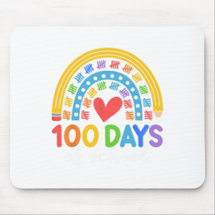 100 Days Of School Rainbow Celebration Design Mouse Pad