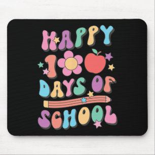 100 Days Of School Retro Groovy 100th Day Of Schoo Mouse Pad