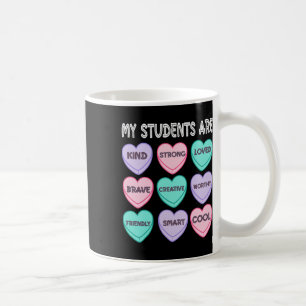 100 Days Of School Retro Hearts Teacher Valentines Coffee Mug