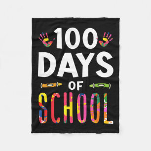 100 Days Of School Sayings Cute Team Sweet  Fleece Blanket