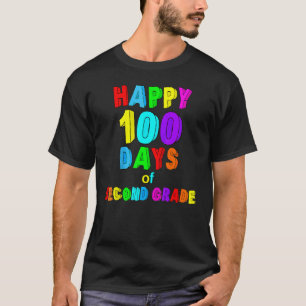 100 Days Of School Second Grade Happy Teacher Kids T-Shirt