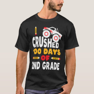 100 Days Of School Second Grade Monster Truck 2nd T-Shirt