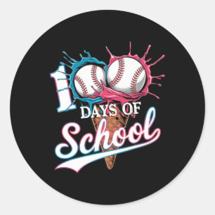 100 Days Of School Sell I Hit 100 Days Of School B Classic Round Sticker