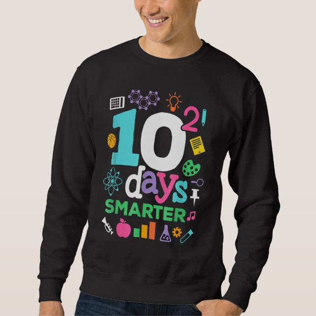 100 Days Of School Shirt 10 Squared Days For Math  (Front)