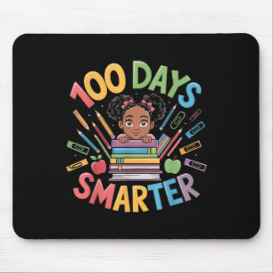 100 Days Of School Shirt Afro Girl Kids 100th Day Mouse Pad