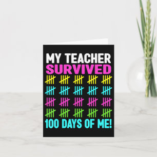 100 Days Of School Shirt Girls Kids 100th Day Of Card