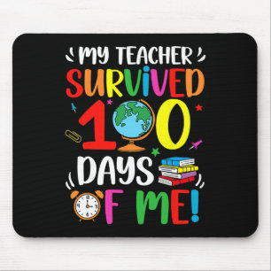 100 Days Of School Shirt Kids Happy 100th Day Of S Mouse Pad