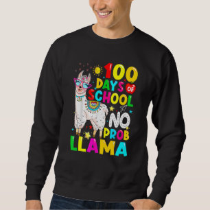 100 Days Of School Shirt No Probllama Llama 100th