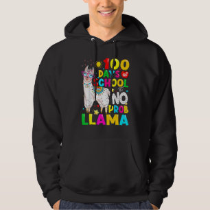 100 Days Of School Shirt No Probllama Llama 100th