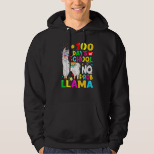 100 Days Of School Shirt No Probllama Llama 100th