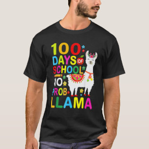 100 Days Of School Shirt No Probllama Llama 100th