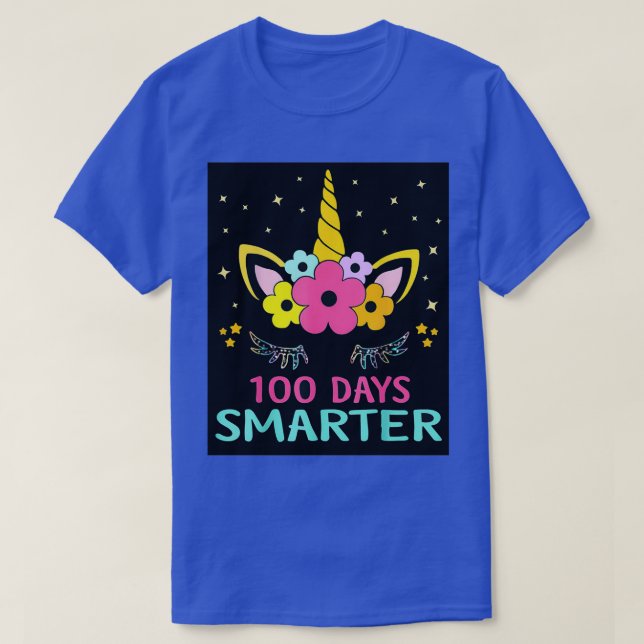 100 Days of School Shirt Unicorn Girls Costume Gif (Design Front)