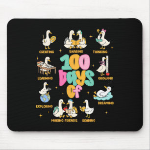 100 Days Of School Silly Goose Teacher Men Women 1 Mouse Pad