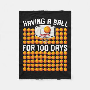 100 Days Of School Sketll 100th Day Teacher Boys Fleece Blanket