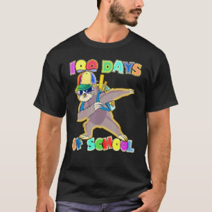 100 Days Of School Sloth 100th Days Of School Dabb T-Shirt