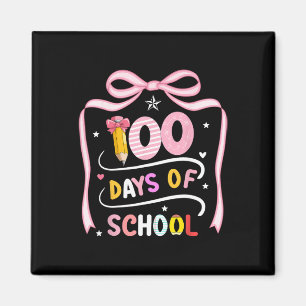 100 Days Of School Smarter Coquette Bow Teacher Gi Magnet