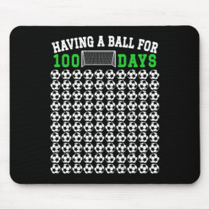 100 Days Of School Soccer 100th Day Of School For Mouse Pad