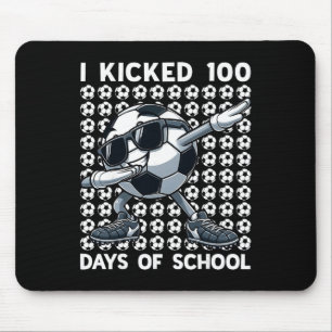 100 Days Of School Soccer Dabbing 100th Day Of Sch Mouse Pad