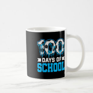 100 Days Of School Soccer Drip 100th Day Of School Coffee Mug